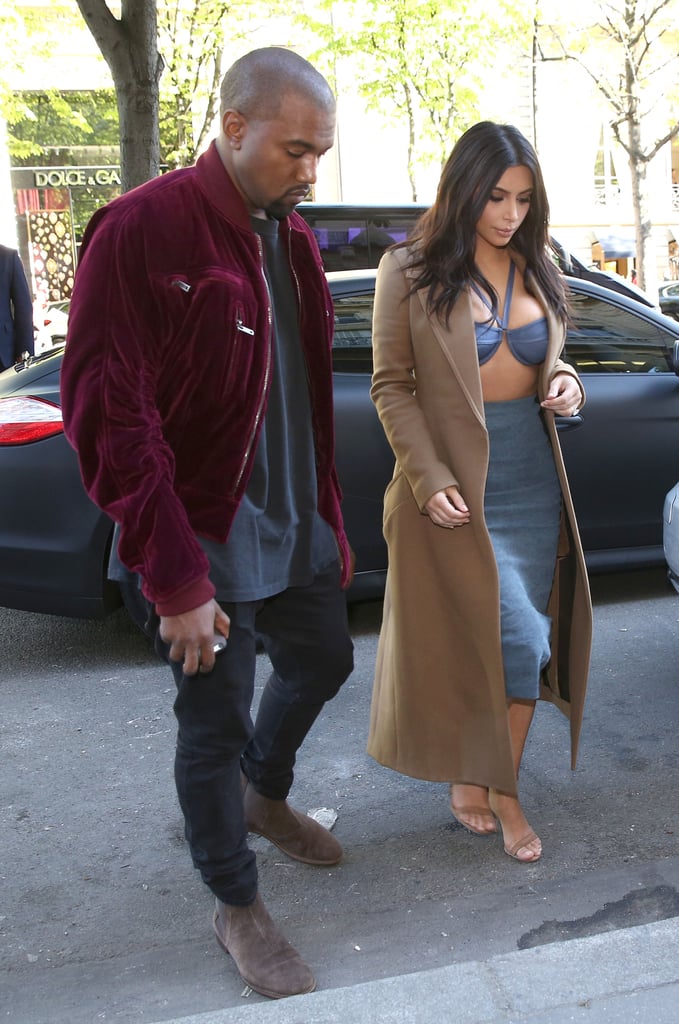 Kim Kardashian and Kanye West Shopping in Paris 2015