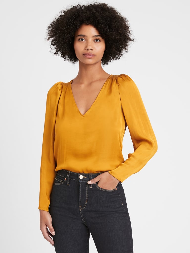 Banana Republic Soft Satin Puff-Sleeve Top | Best Banana Republic ...