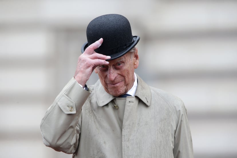 Britain's Prince Philip, Duke of Edinburgh, in his role as Captain General, Royal Marines, attends a Parade to mark the finale of the 1664 Global Challenge on the Buckingham Palace Forecourt in central London on August 2, 2017.  Prince Philip, the 96-year