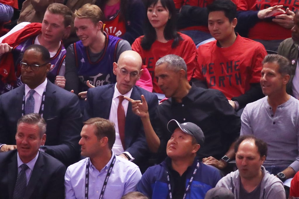 Barack Obama and Drake at the 2019 NBA Finals