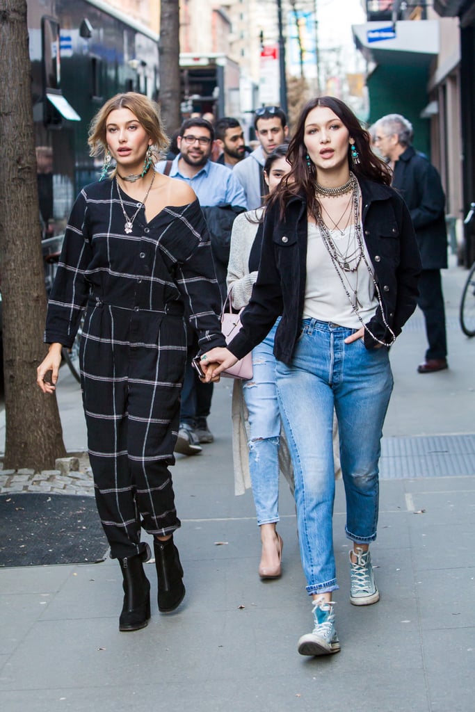 Bella Hadid and Hailey Baldwin on Denim & Supply Co. Shoot