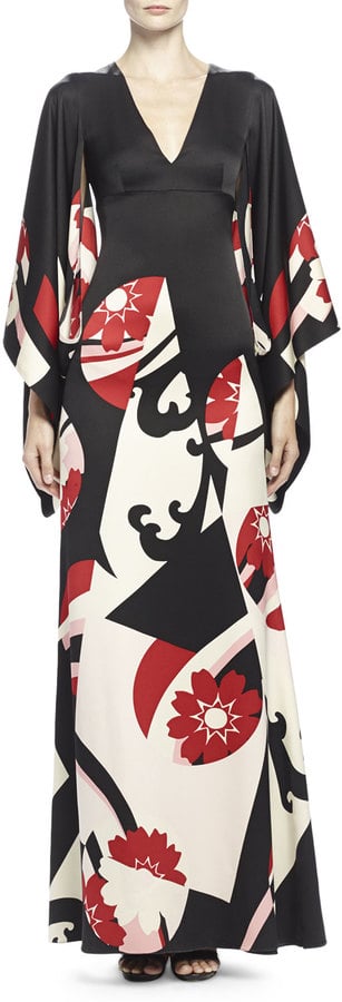 Alexander McQueen Abstract Floral-Print Kimono Gown ($6,995)