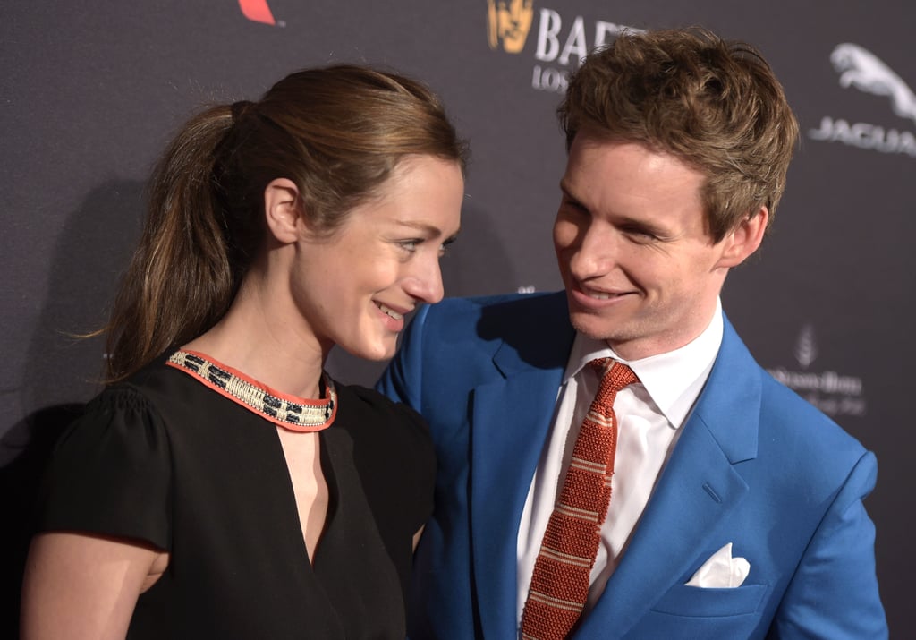 Newlyweds Hannah Bagshawe and Eddie Redmayne got cute at the BAFTA Tea Party.