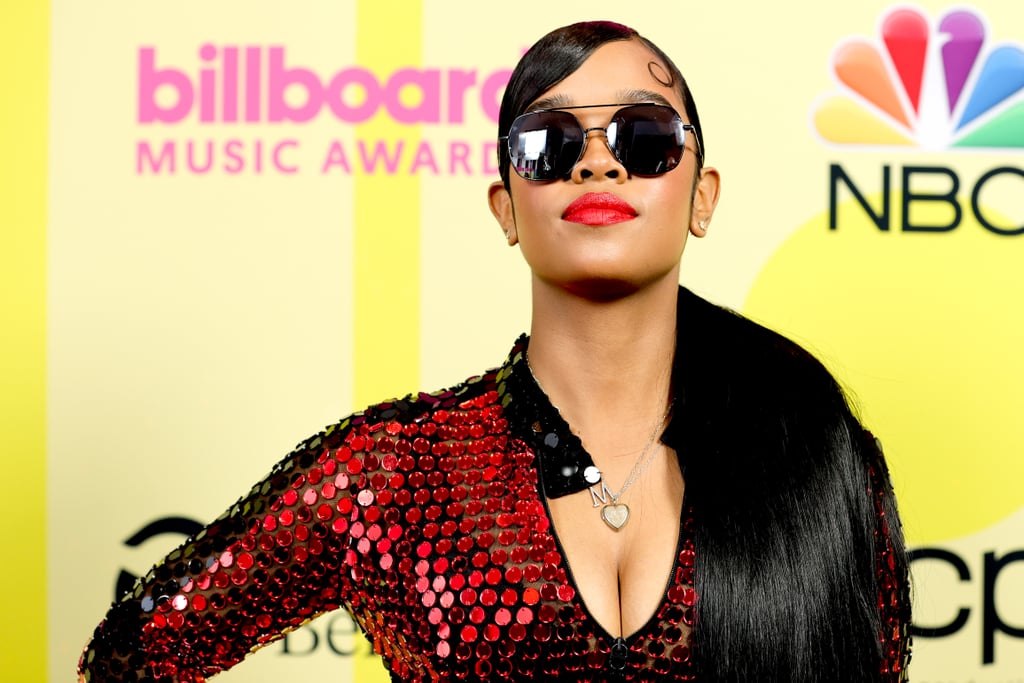 H.E.R.'s Red Sequin Dior Jumpsuit at Billboard Music Awards