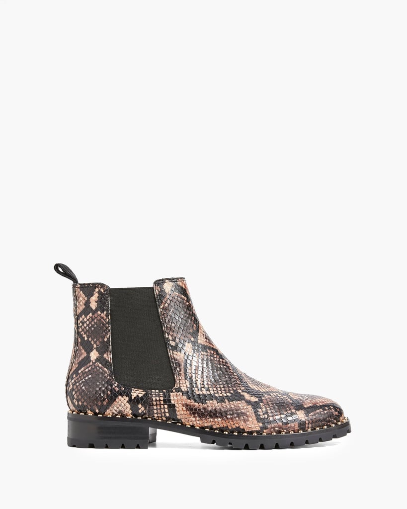 "In my opinion, Paige's Cecily boot ($378) is the ultimate mix of fashion and function. The Chelsea style is right on trend, and the black and brown snake print goes with most of the basics in my closet, from turtlenecks and denim to a thick-ribbed sweater dress."