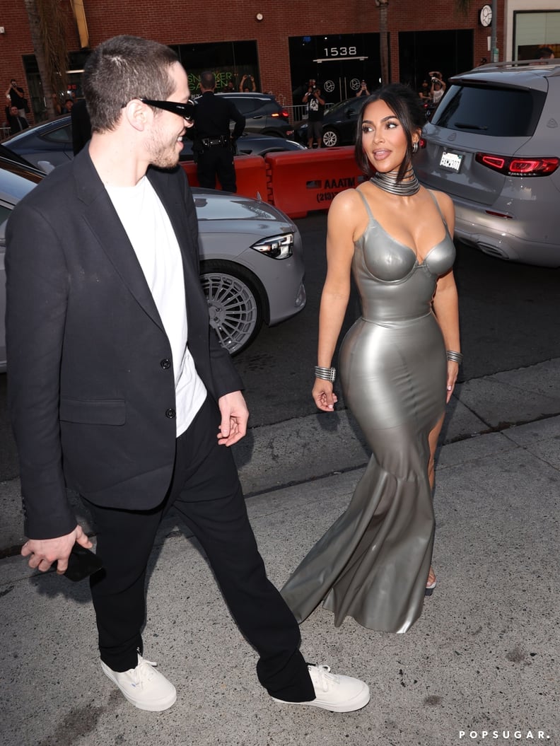 Kim Kardashian and Pete Davidson at the Premiere of "The Kardashians"