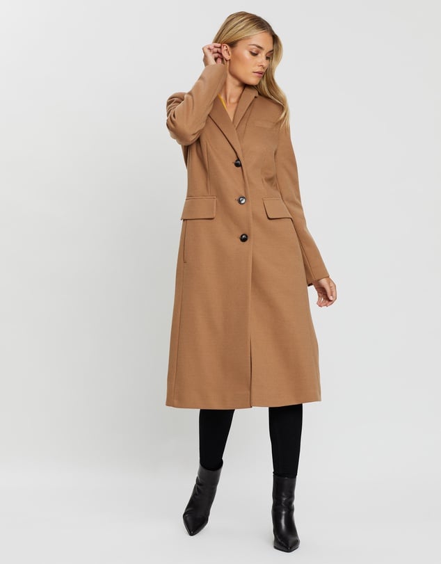 Dorothy Perkins Longline Texture Fitted Coat 139 95 The Best