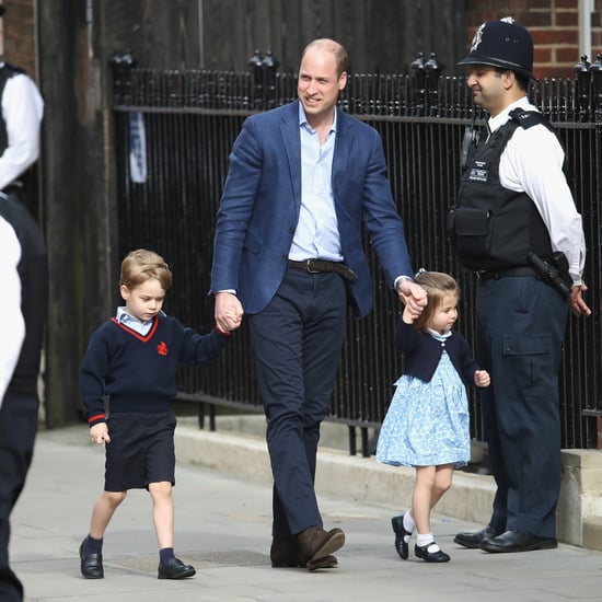 Prince George and Princess Charlotte at Hospital to See Baby