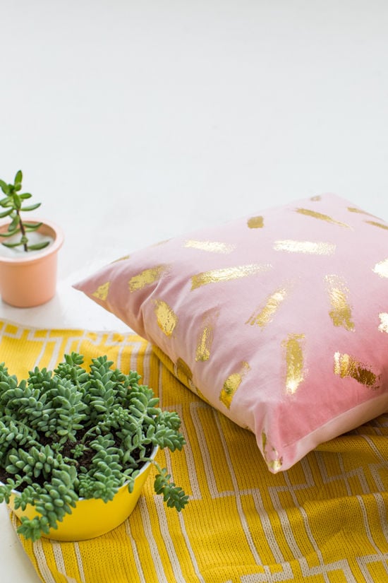 GoldFoil Throw Pillow The Most Beautiful Spring HomeDecor DIYs