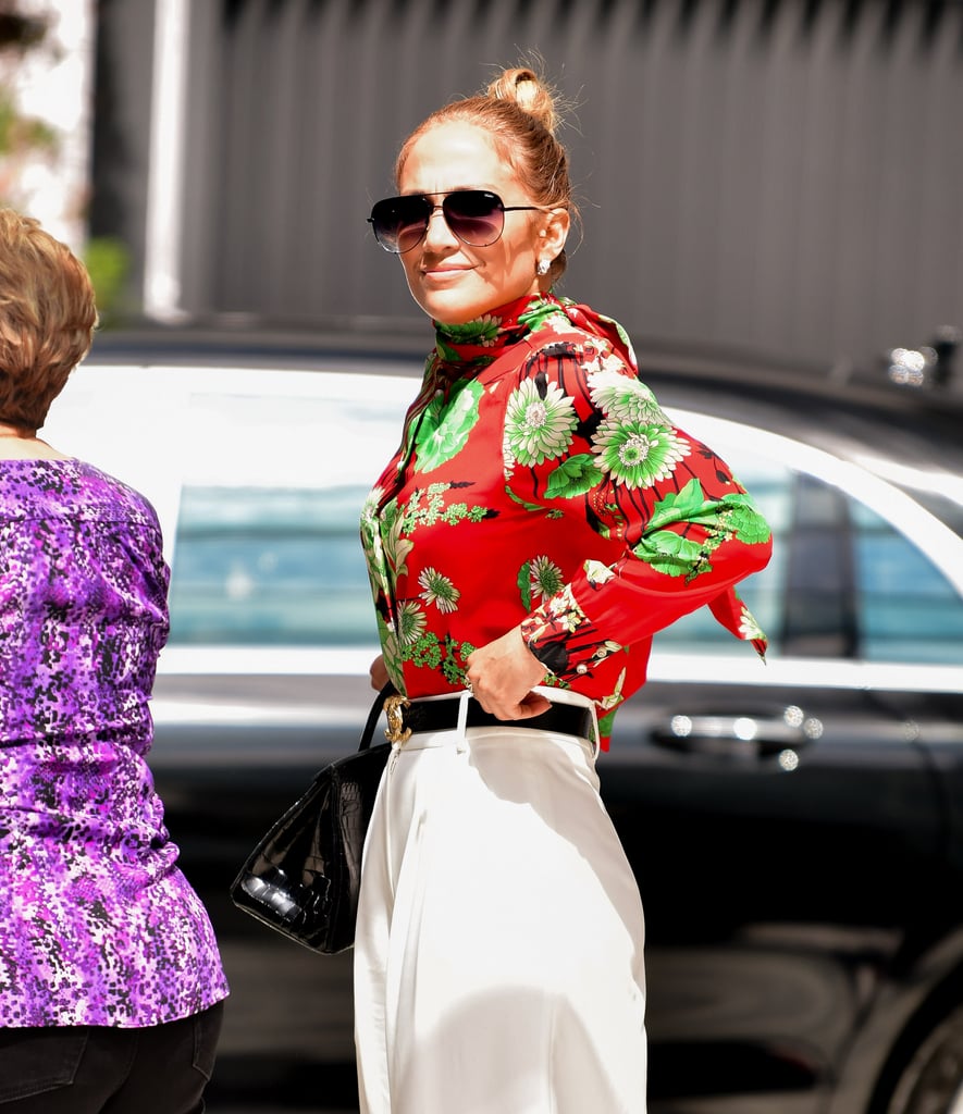 Jennifer Lopez Gucci Floral Top With Alex Rodriguez 2018