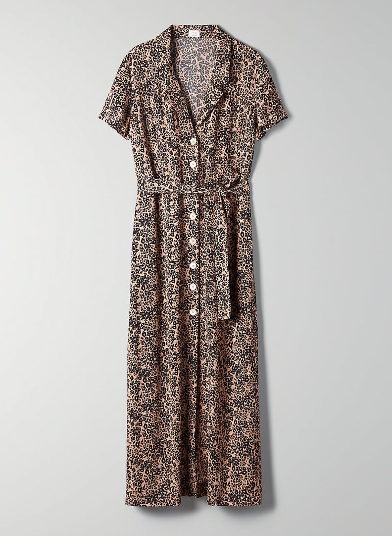 Aritzia Wilfred Shirt Dress in Almond/Black