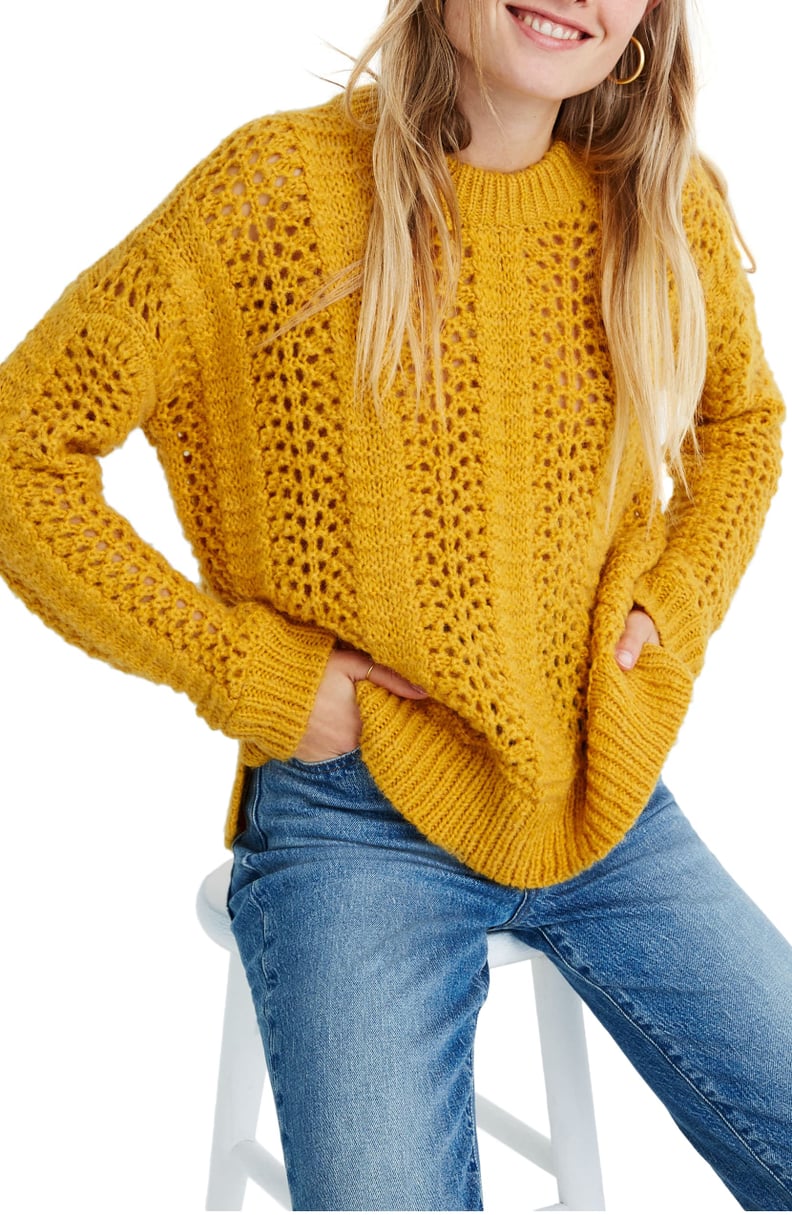 Madewell Windemere Pointelle Pullover Sweater