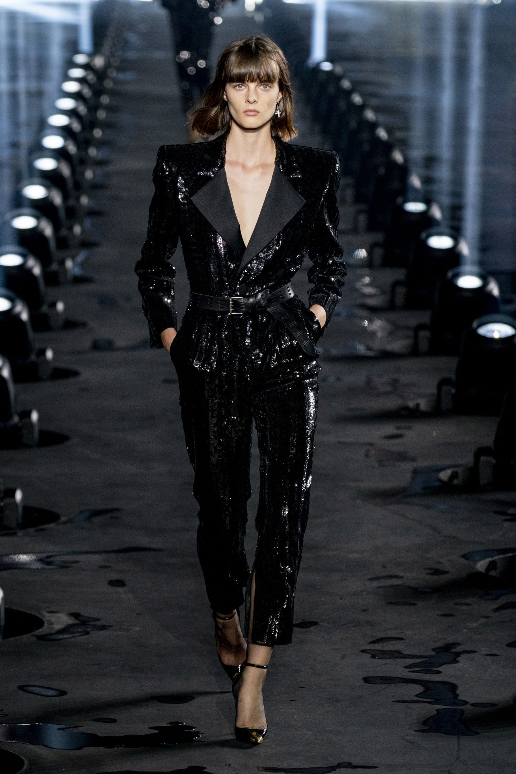 Naomi Campbell Closed Saint Laurent Spring 2020 Show POPSUGAR