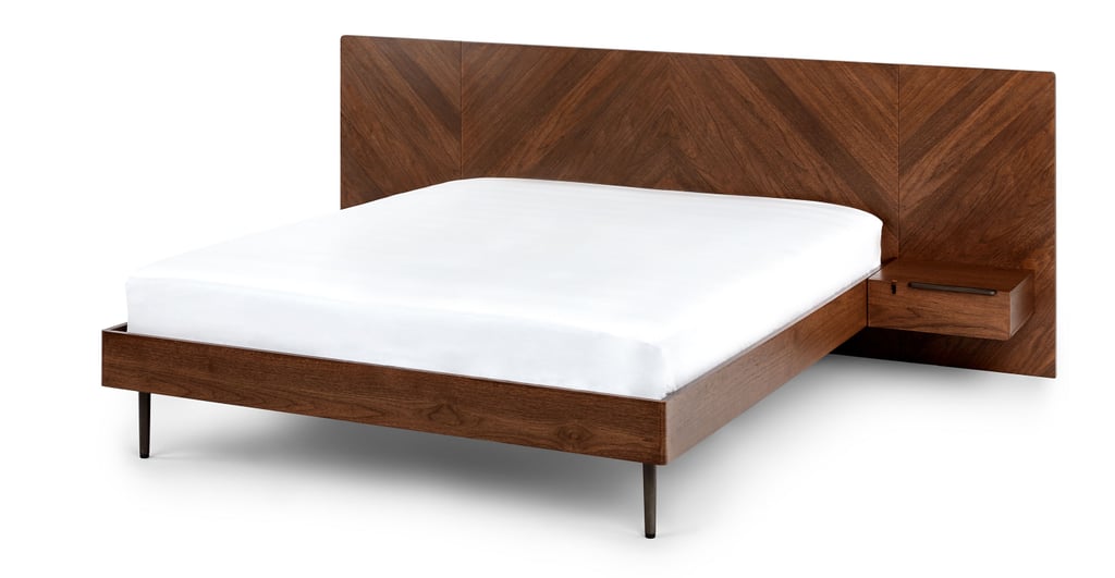 Article Nera Walnut King Bed with Nightstands