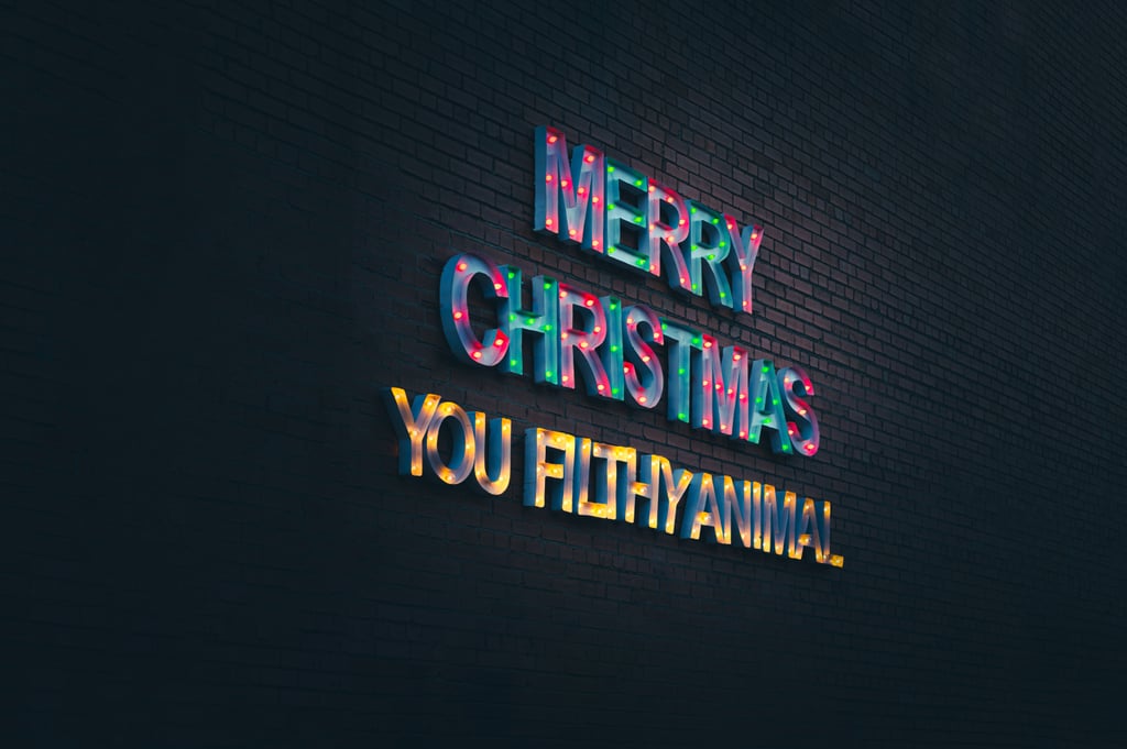 "Merry Christmas You Filthy Animal" Zoom Background