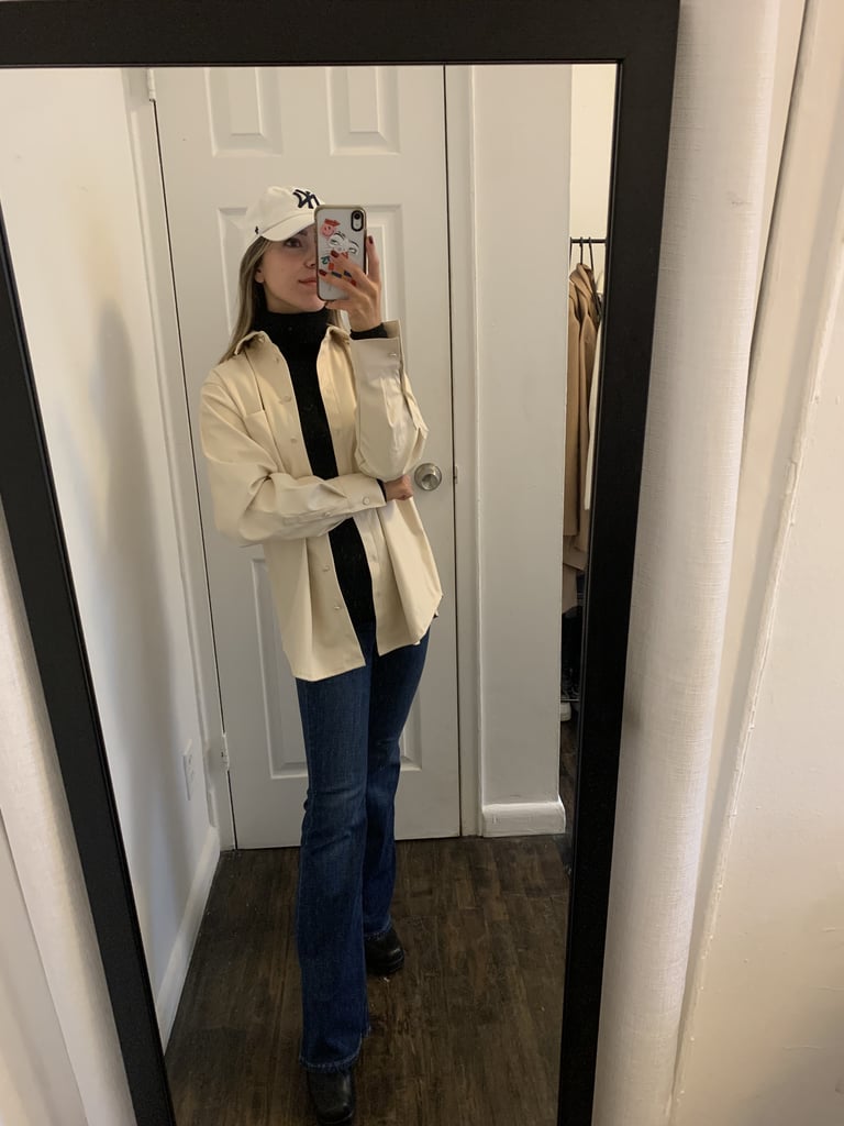 A New Day LongSleeve Faux Leather ButtonDown Shirt Review POPSUGAR