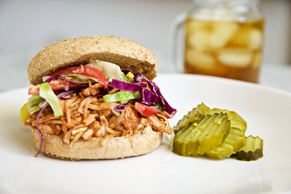 BBQ Jackfruit and Rainbow Slaw Sandwiches