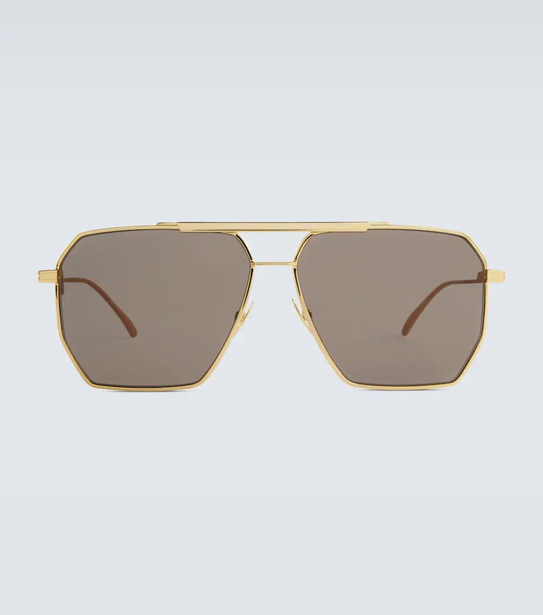 Stylish Sunnies: Bottega Veneta Metal-Frame Sunglasses