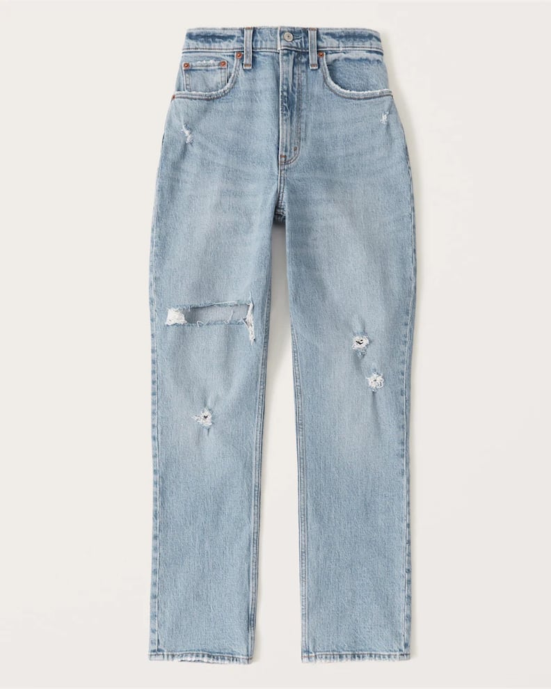 Abercrombie & Fitch Curve Love 90s Ultra High Rise Straight Jeans