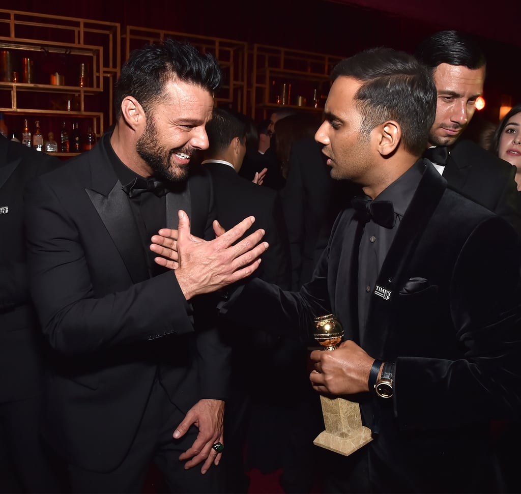 Pictured: Ricky Martin and Aziz Ansari