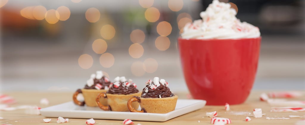 Peppermint Hot Chocolate Cookie Cups