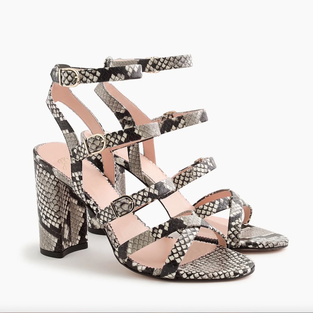 Alternative: J.Crew Buckled High Heel Sandals in Faux Snakeskin