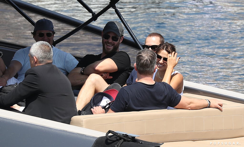 Chris Hemsworth and Matt Damon in Monaco May 2017