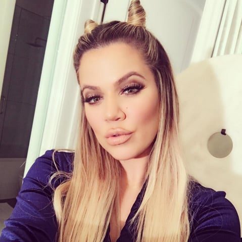 Khloe Kardashian Hello Kitty Hair Buns | POPSUGAR Beauty