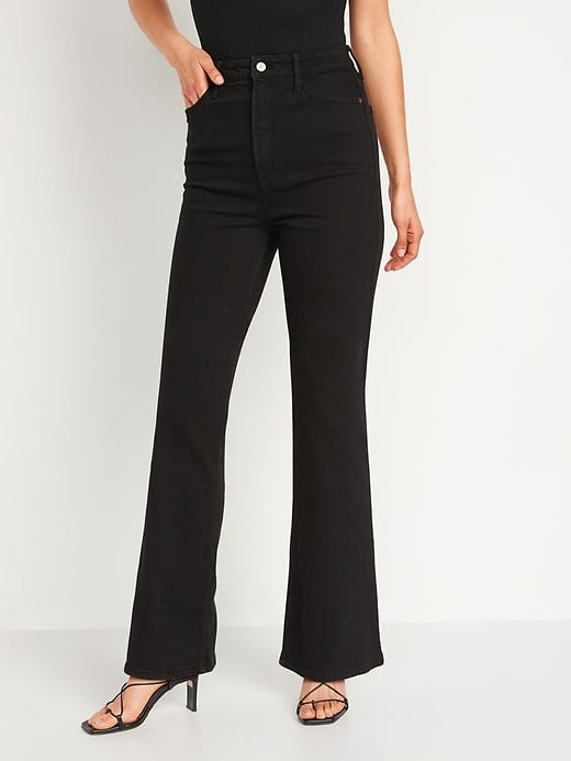 Old Navy Higher High-Waisted Black-Wash Flare Jeans