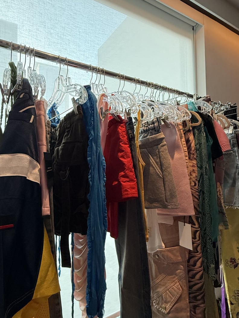 Clothing racks in a CitizenM room