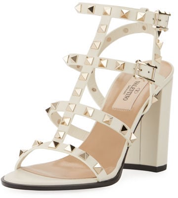 Valentino Rockstud Leather 90mm City Sandal