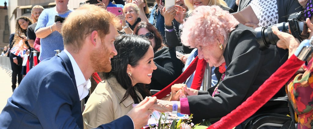 Meghan Markle and Prince Harry Elderly Women Pictures