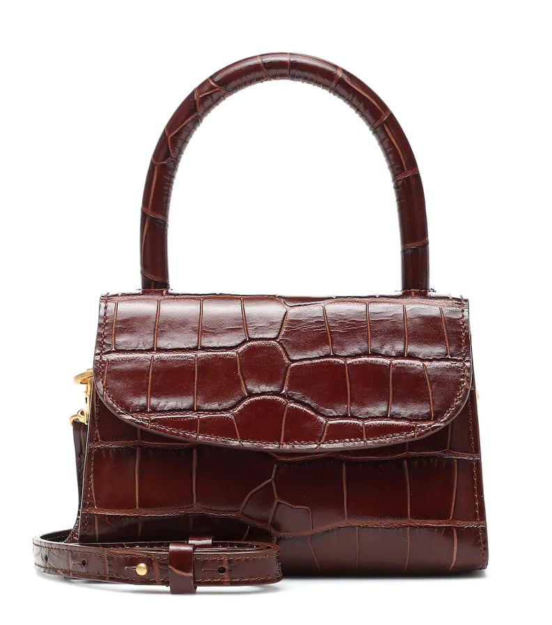 A Top Handle Bag: By Far Mini Croc-effect Tote