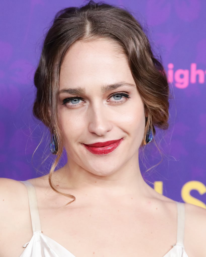 Jemima Kirke's candy-apple-red lipstick was the perfect counterbalance to her champagne shadow and thick black eyeliner.