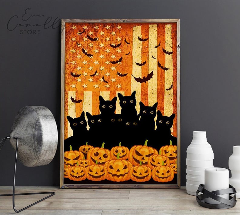 Black Cat Halloween Poster