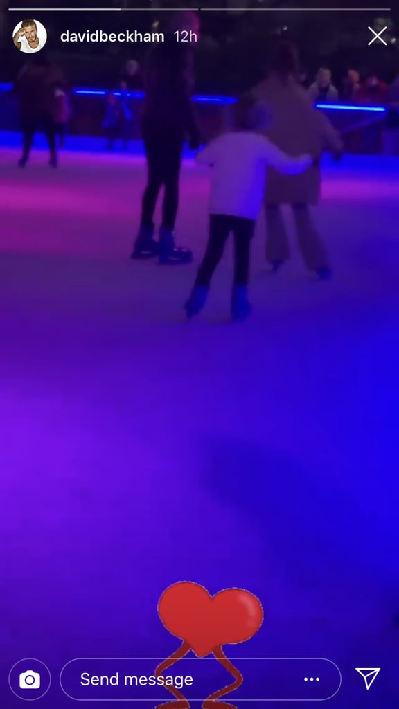 David Beckham and Harper Beckham Ice Skating November 2018