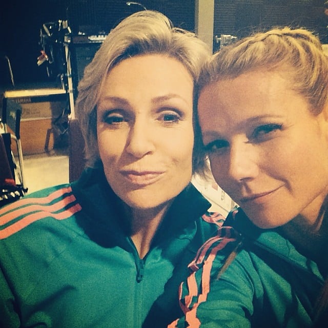 Gwyneth got together with Jane Lynch on the set of Glee.
Source: Instagram user gwynethpaltrow