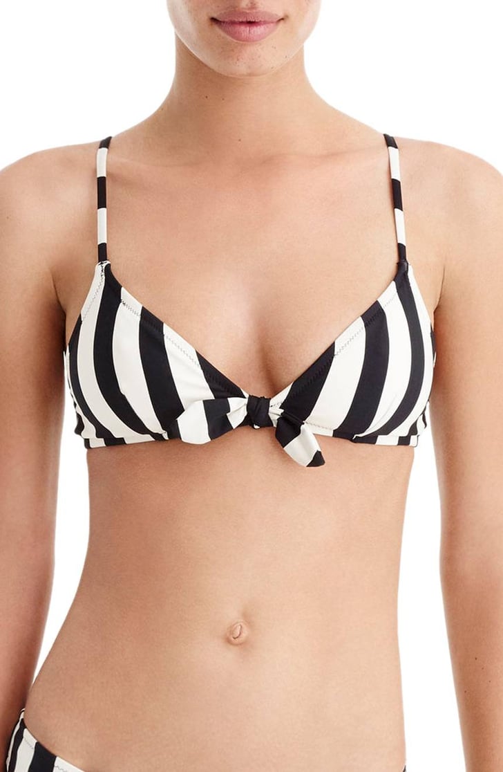 J Crew Stripe Tie Front Bikini Riley Keough Solid And Striped Bikini Popsugar Fashion Photo 9