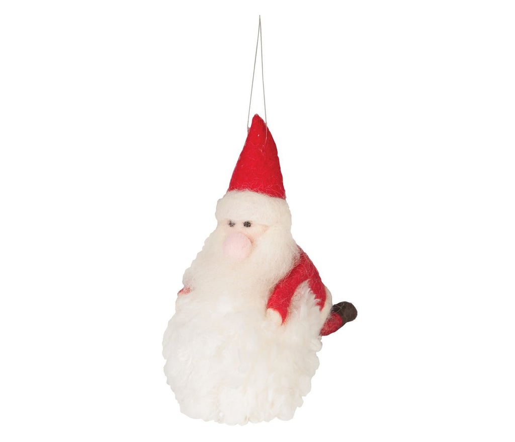 Gallerie II Felted Santa Snowball Christmas Ornament