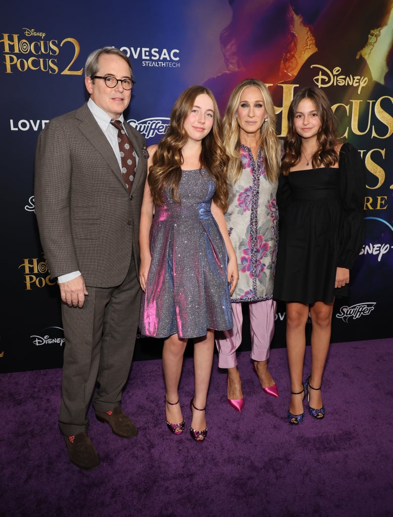 莎拉·杰西卡·帕克,Matthew Broderick &女儿马里昂和塔比瑟在《巫师2》首映