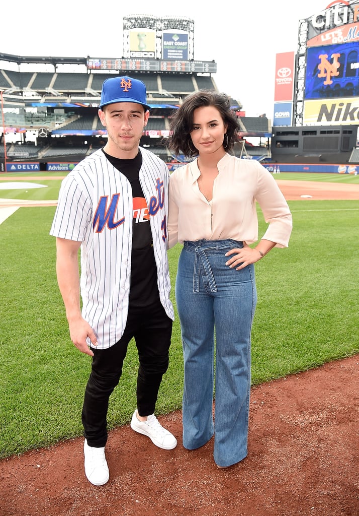 Demi Lovato Wearing Flared Jeans at Citi Field July 2016
