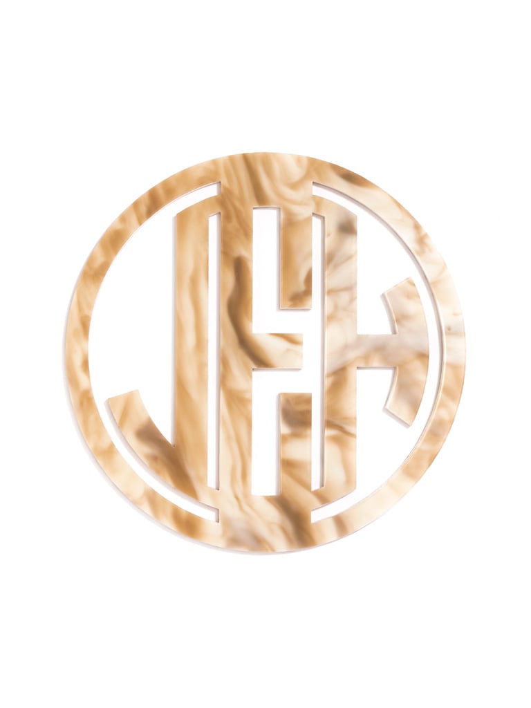 Block Acrylic Monogram Coaster Set ($58)