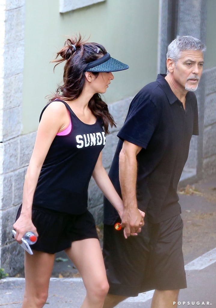 17 August 2017: George and Amal in tennis gear George-Amal-Clooney-Holding-Hands-After-Tennis-Pictures