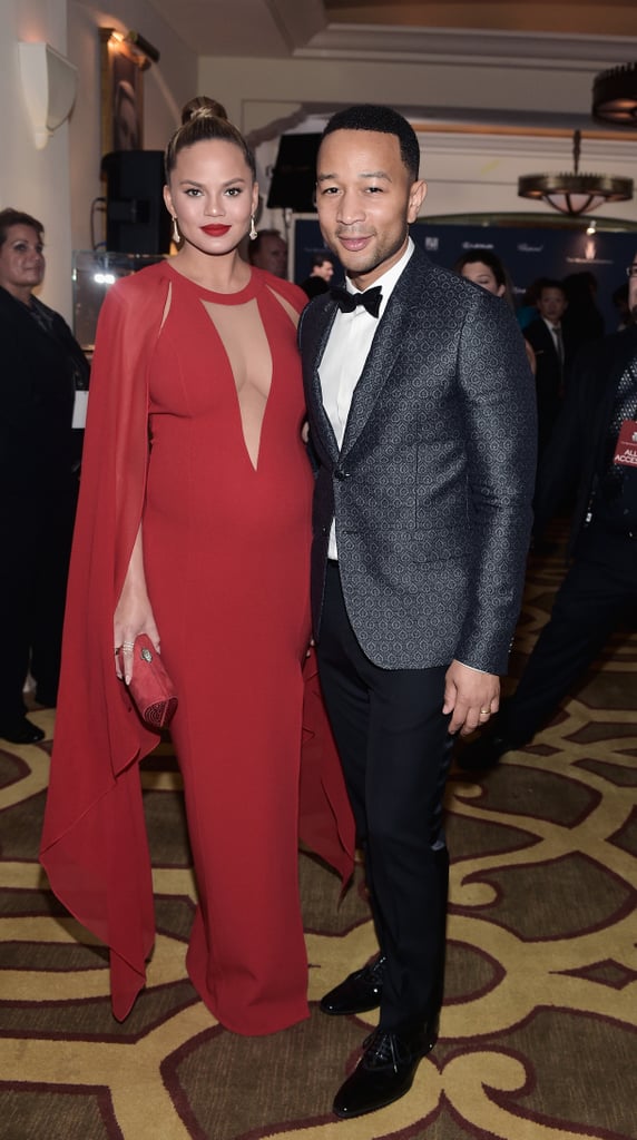 Chrissy Teigen and John Legend at Weinstein Party 2016