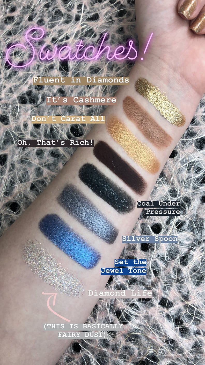 Too Faced Pretty Rich Diamond Light Eyeshadow Palette Swatches