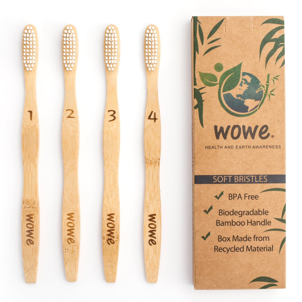 Wowe Natural Bamboo Toothbrush 4-Pack