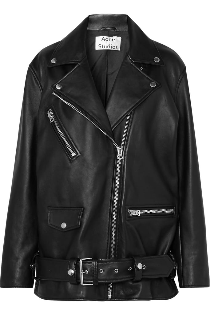 acne oversized leather jacket