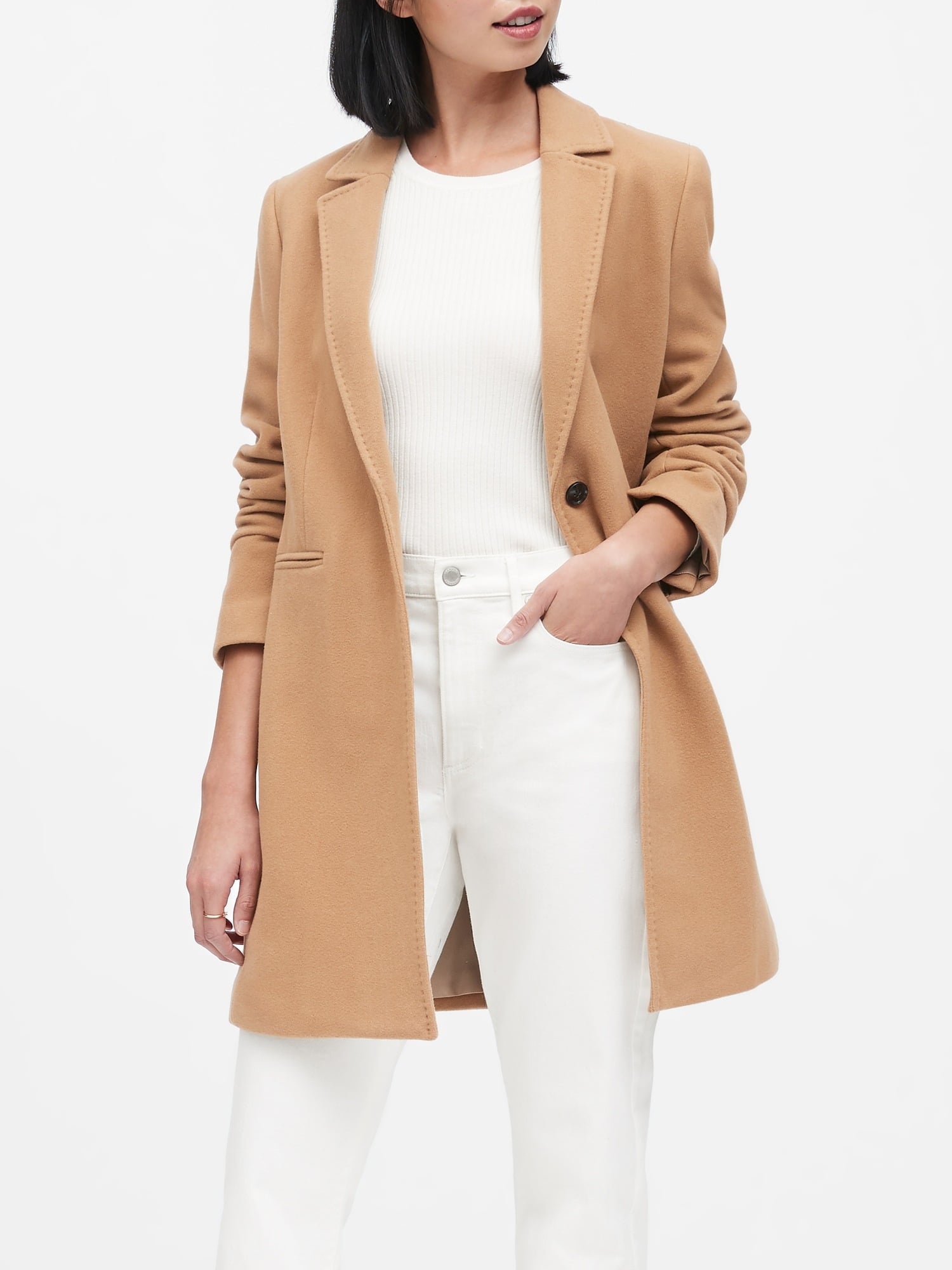 Banana republic italian online melton bomber jacket