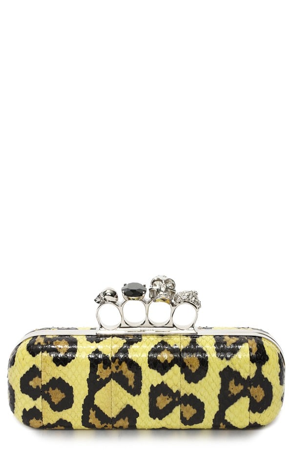 Alexander McQueen Snakeskin Knuckle Box Clutch ($2,495)