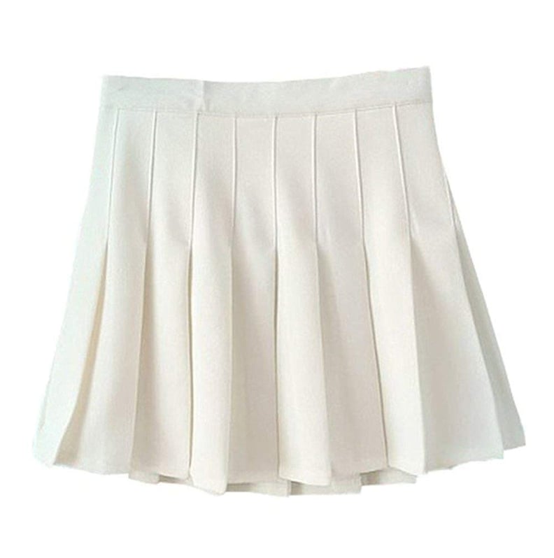 Golden Service Pleated Mini Skirt